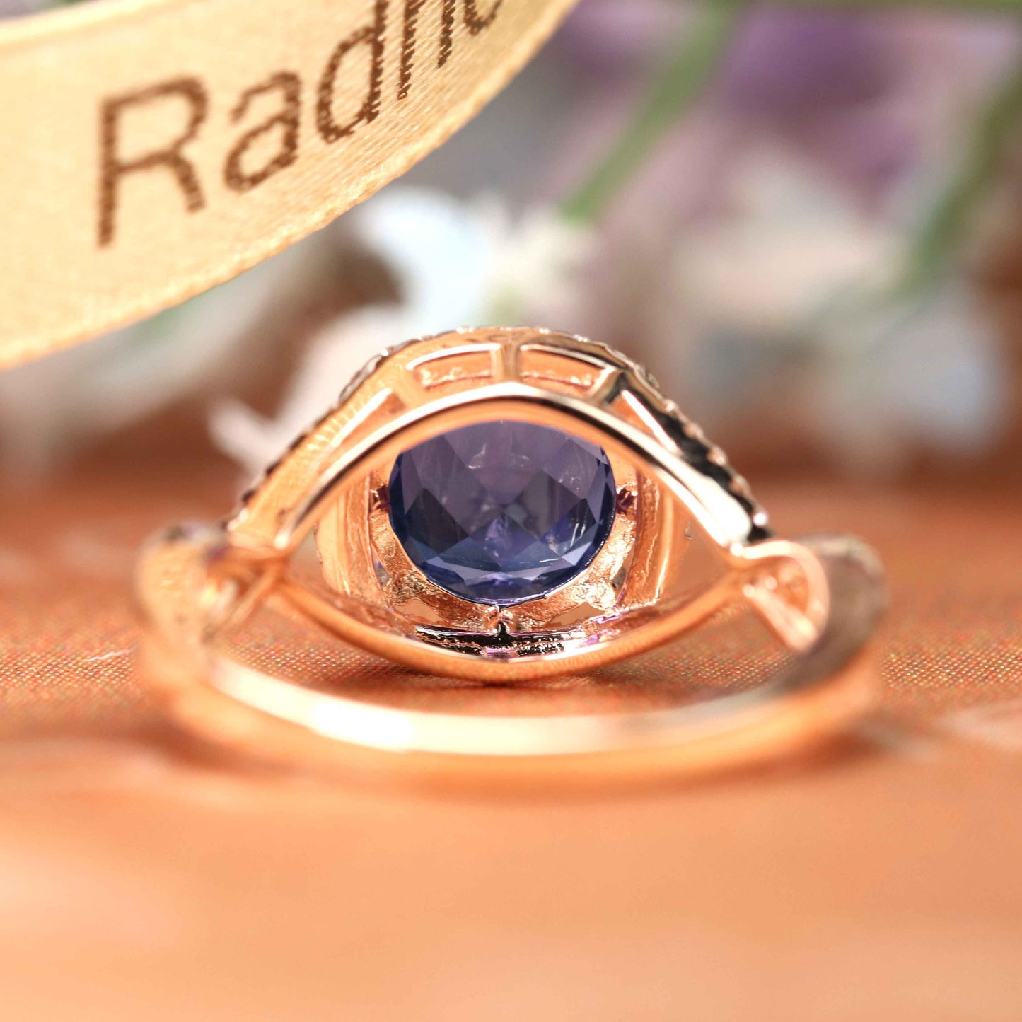 Grandiose 1.5 carat Cushion Shaped Alexandrite and Diamond Twist Split Shank Gold Statement Ring