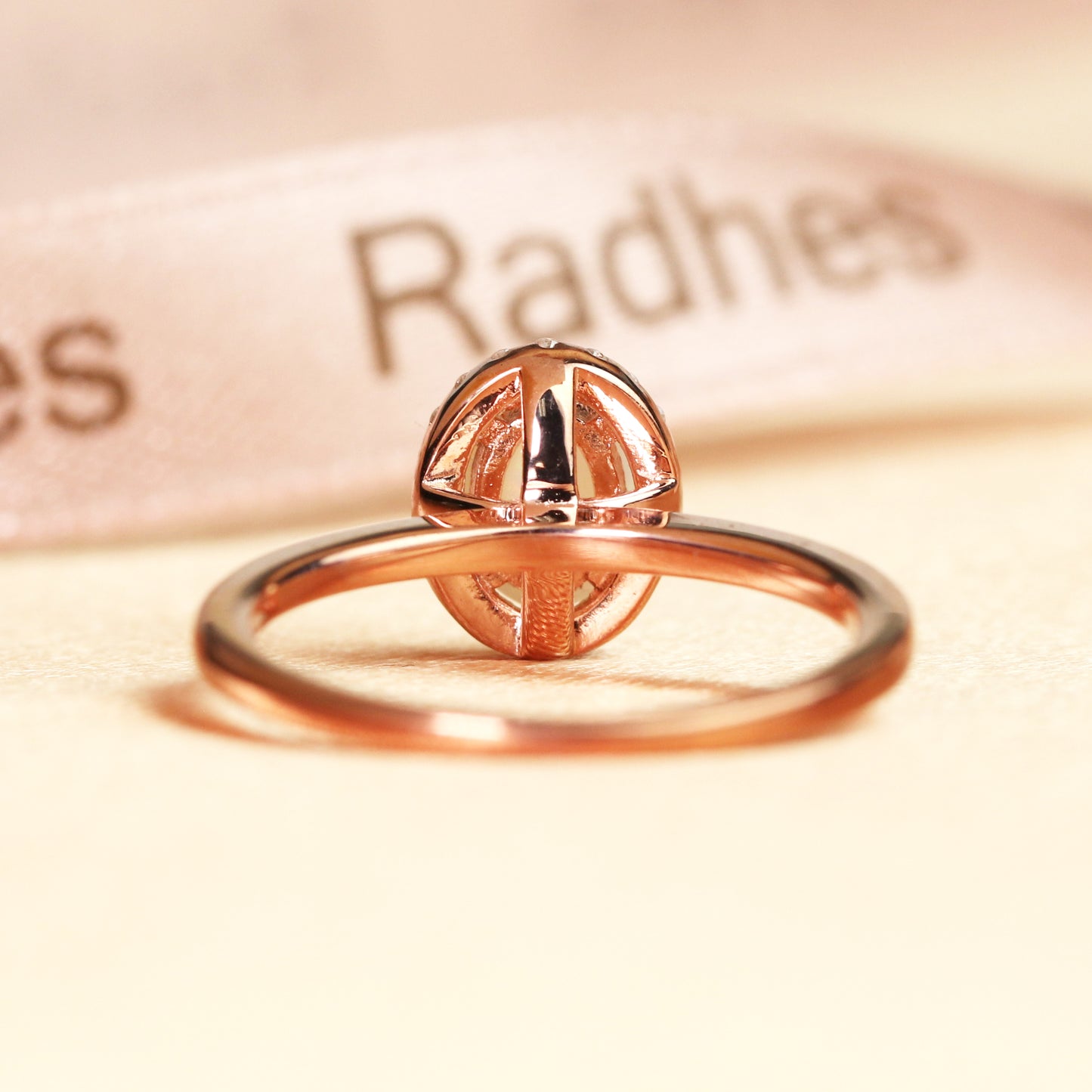 Halo 1.2 Carat Fire Opal with Diamond Classic Wedding Engagement Ring Rose Gold