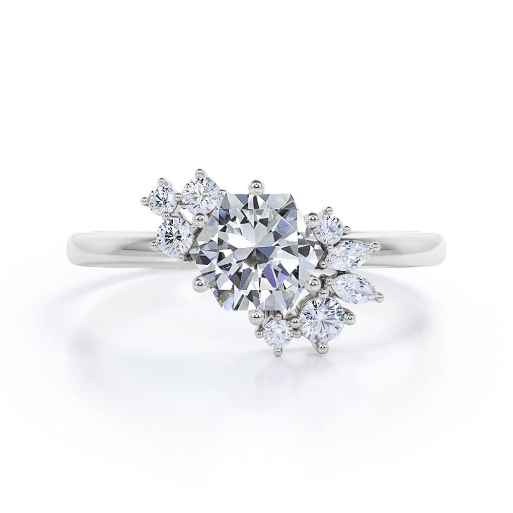 Mariah, a 14K White Gold and Diamond Custom Cluster Engagement Ring,  2070-11 | Grants Jewelry