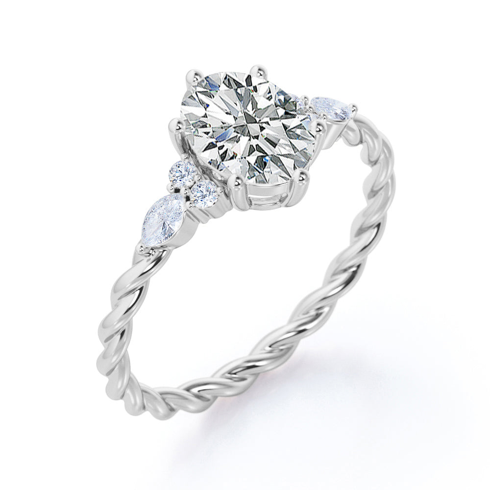 Braided Together 3-Stone Engagement Ring | Skeie's Jewelers